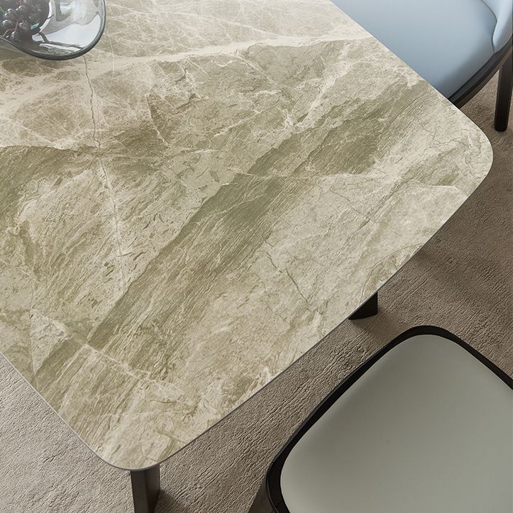Mesa de piedra sinterizada Mesa industrial de 4 patas para comedor