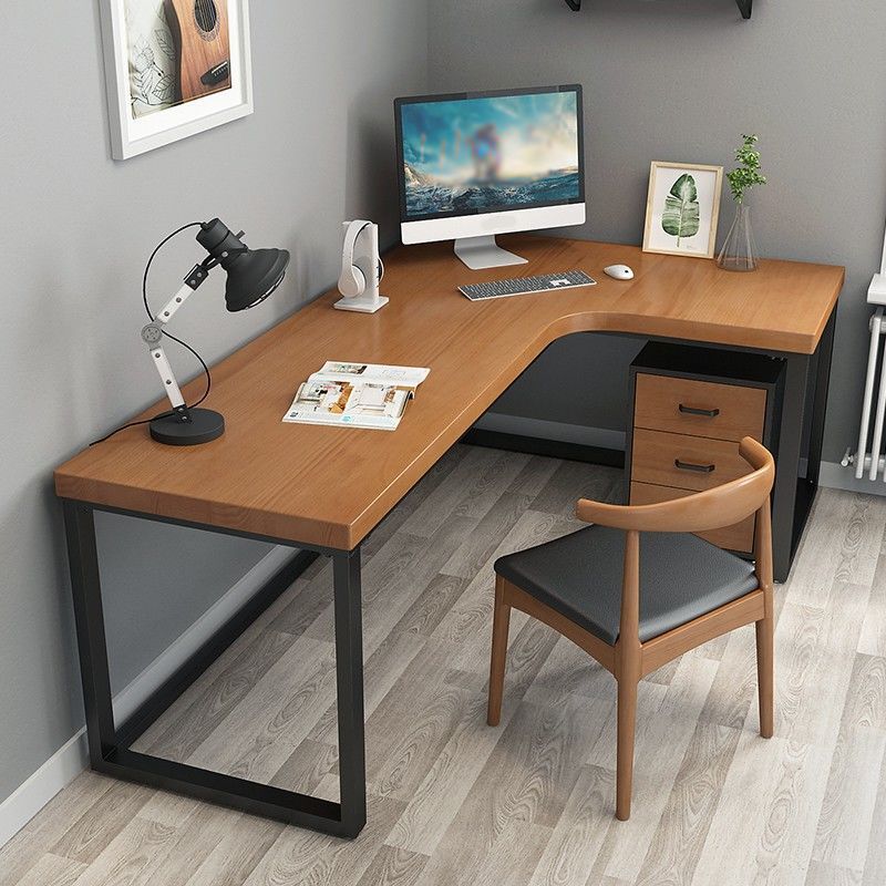 Modern Wooden Office Desk Sled Base Writing Desk , 29.53" Tall (Cabinet not Included)