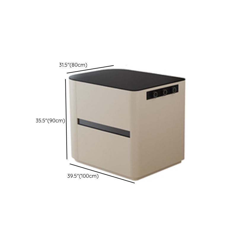 Stationary Kitchen Island Granite Top Kitchen Island Table with 2 Drawers
