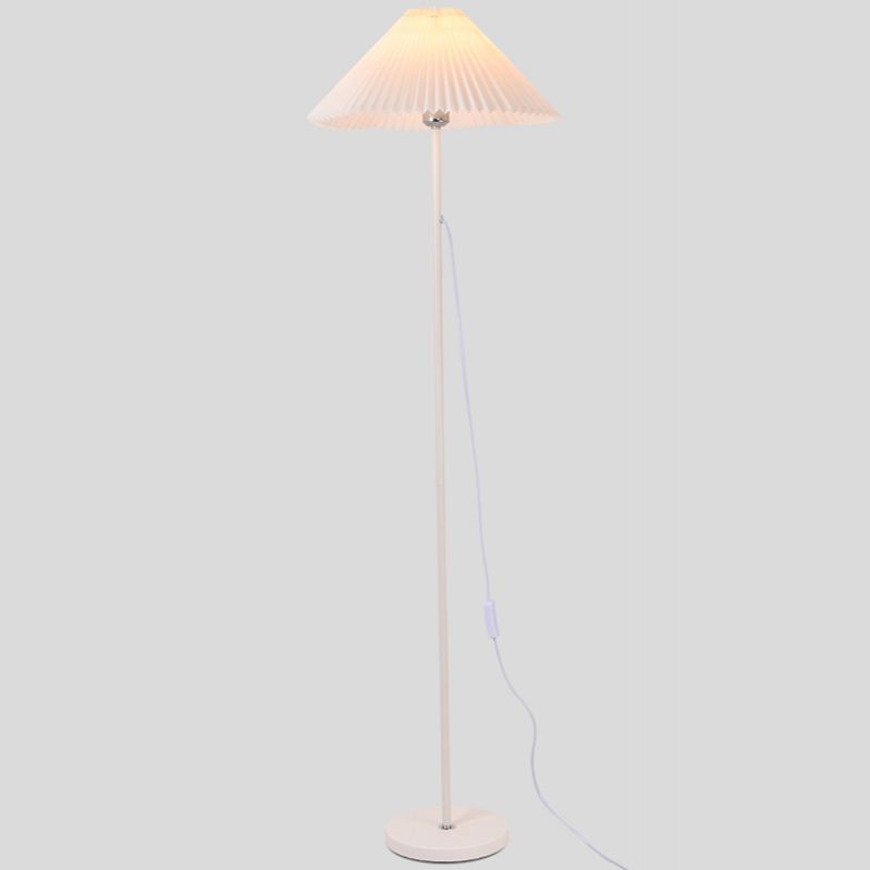 Conical Floor Light Nordic Style Fabric Floor Lamp for Living Room