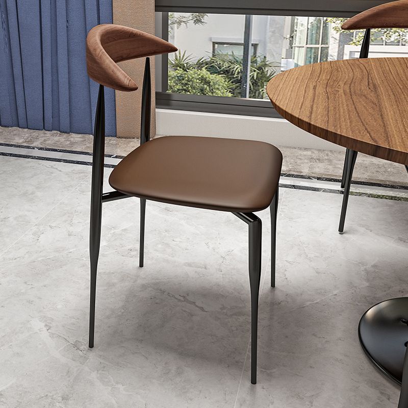 Industrial Armless Dining Chair Kitchen Open Back Side Chair