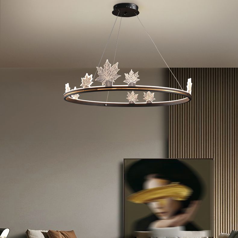 Moderne runde Form Kronleuchter Lichter Metall 8 leichte Kronleuchterbeleuchtung