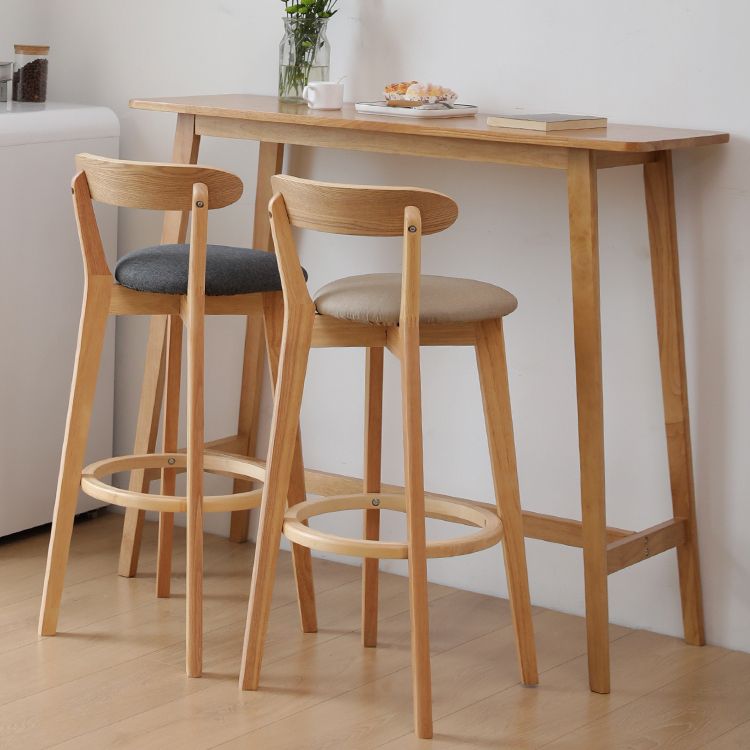 Solid Wood Counter Height Dining Table Contemporary Rectangle Bar Table