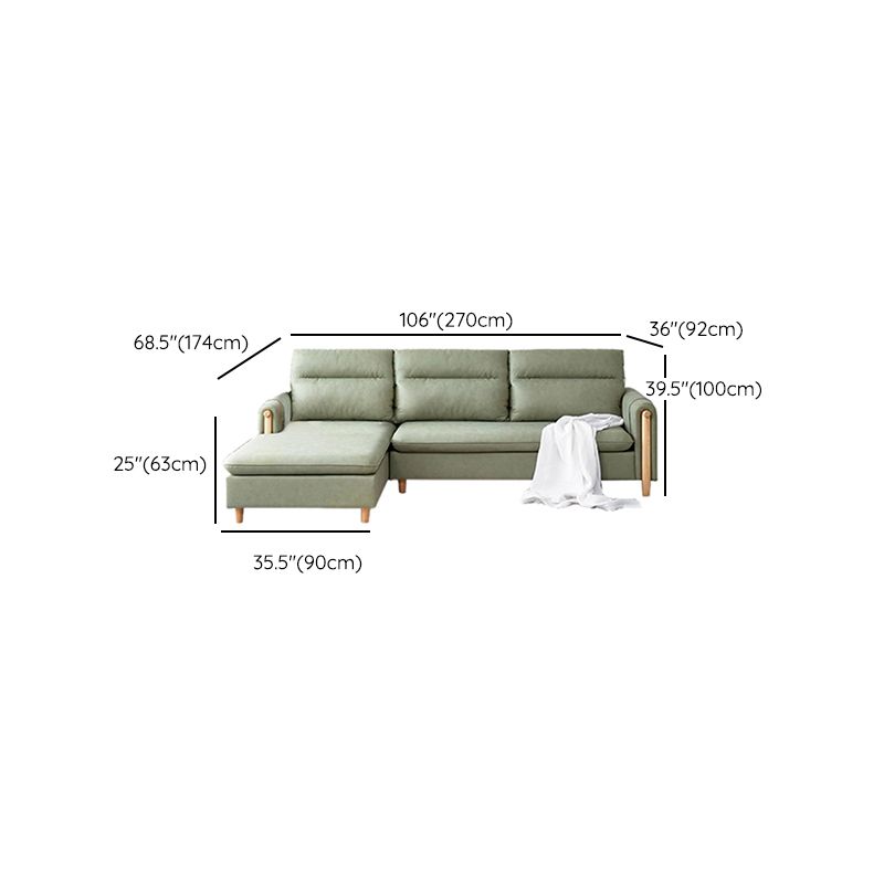 Storage Contemporary Sofa with Square Arm and Sewn Pillow Back