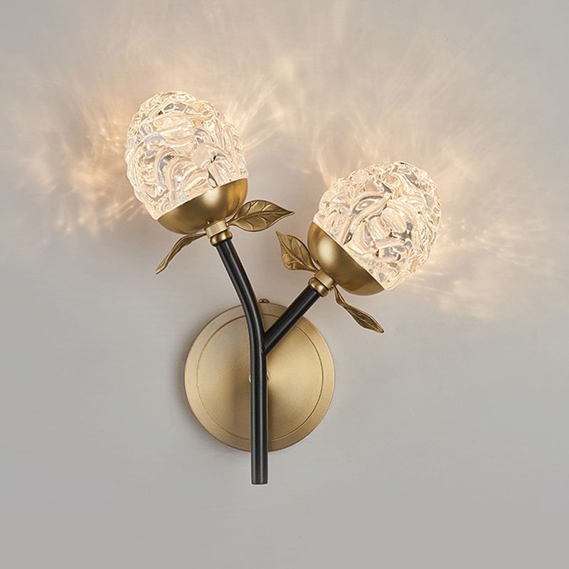 1 Light Wall Mount Light Fixture Modern Wall Mounted Lighting in Gold