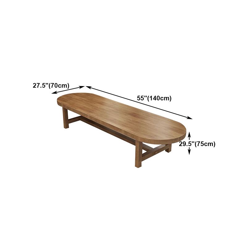 Modern Oval Desk Conference Table Office Wooden Writing Desk without Chair
