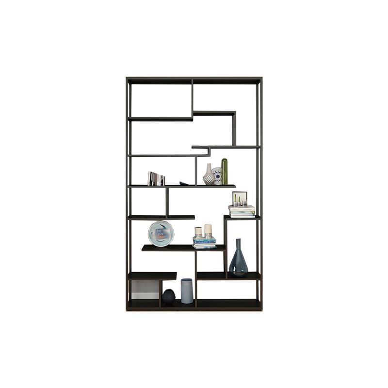 Modern Open Back Standard Bookshelf Metal Bookcase for Home Office