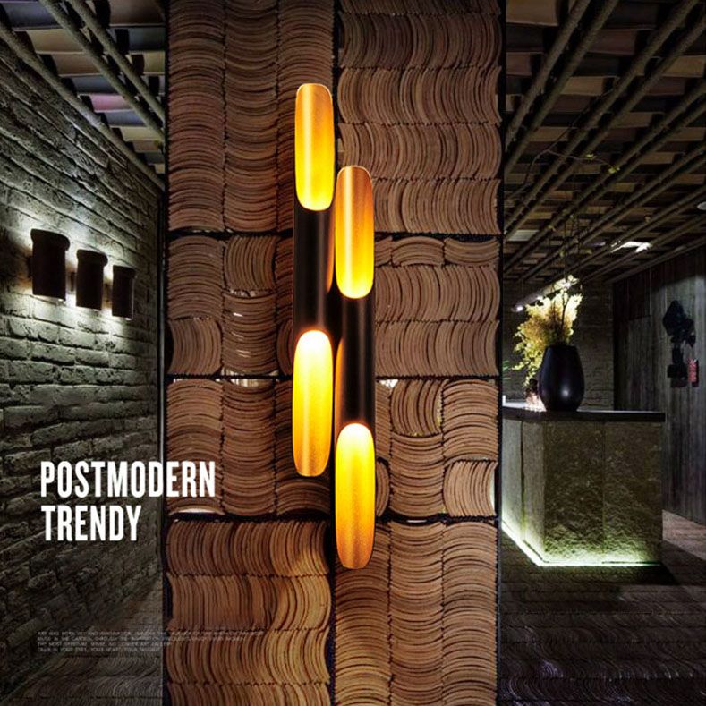 Moderne einfache lineare Wandmontage 1-Licht-Aluminiumwandlampe für Wohnzimmer