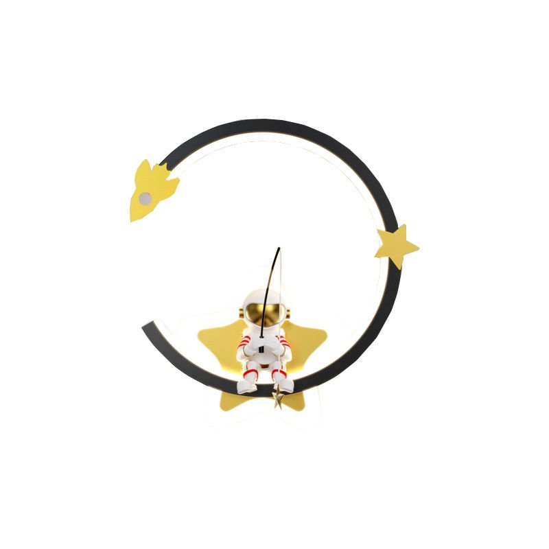 Modern Style LED Wall Light Fixture Creative Astronaut Wall Light Sconce for Bedroom