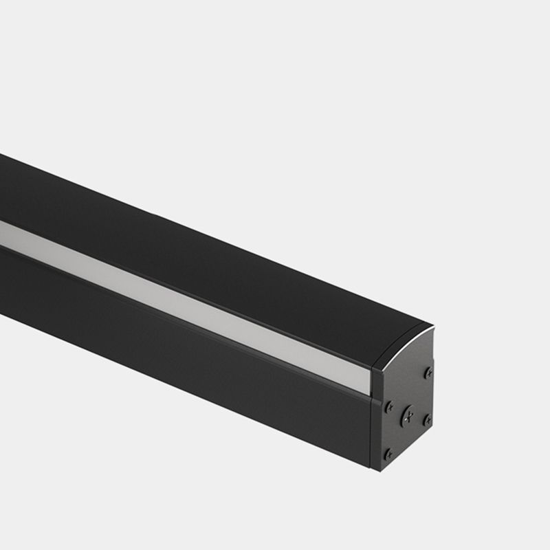 Modern Minimalist Style Linear Flush Mount Wall Sconce Aluminum Wall Mount Light Fixture in Black Finish