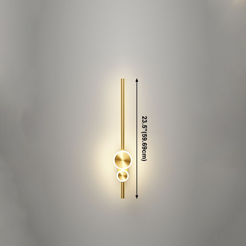 Nordic Aluminium Murce Gold Light LED LED Straight Light pour le salon