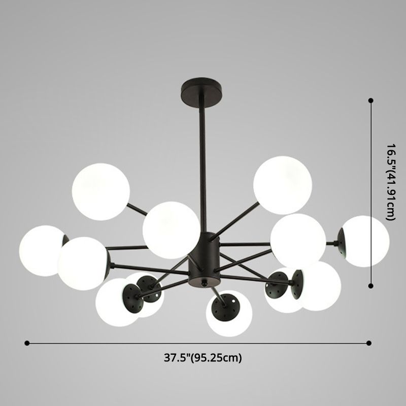 Spherical Chandelier Light Ultra-Contemporary Glass Ceiling Pendant for Living Room