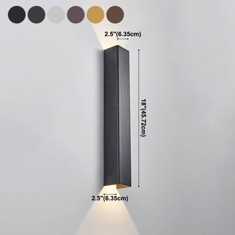 Quadratische Schatten Metallwand Licht moderne 2 Lights Wandmontage Beleuchtung