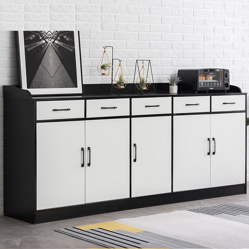 Modern Style Server Imitation Wood Sideboard with Door and Drawer for Dining Room