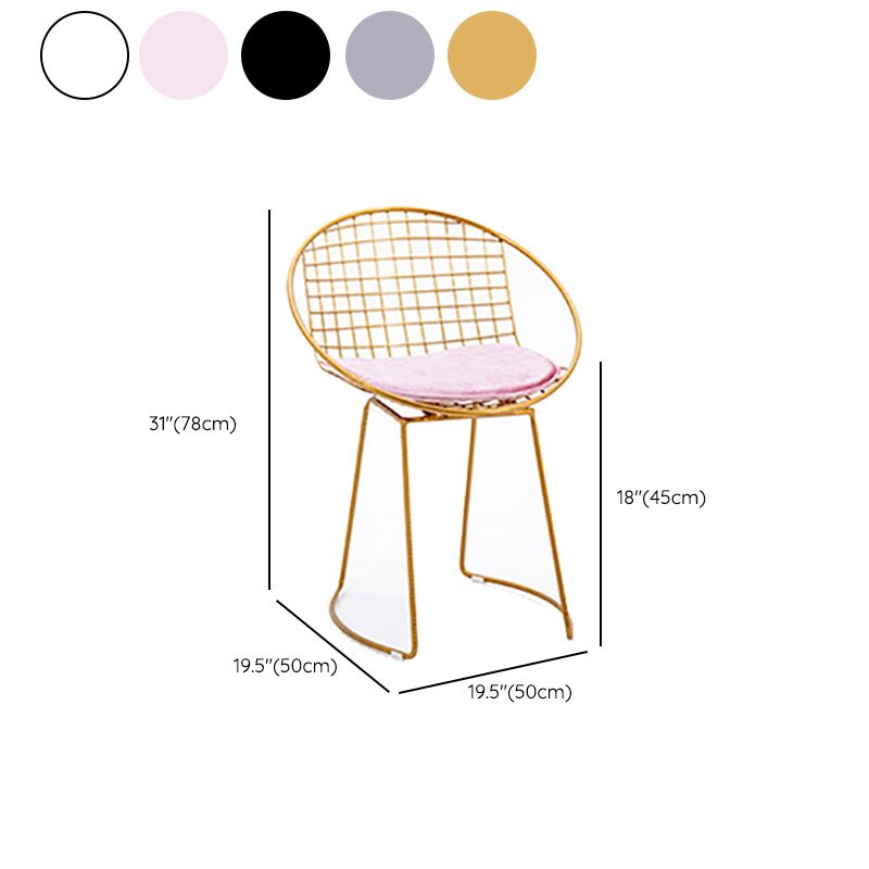 Metal Kitchen Dining Arm Chairs Glam Upholstered Dining Chairs