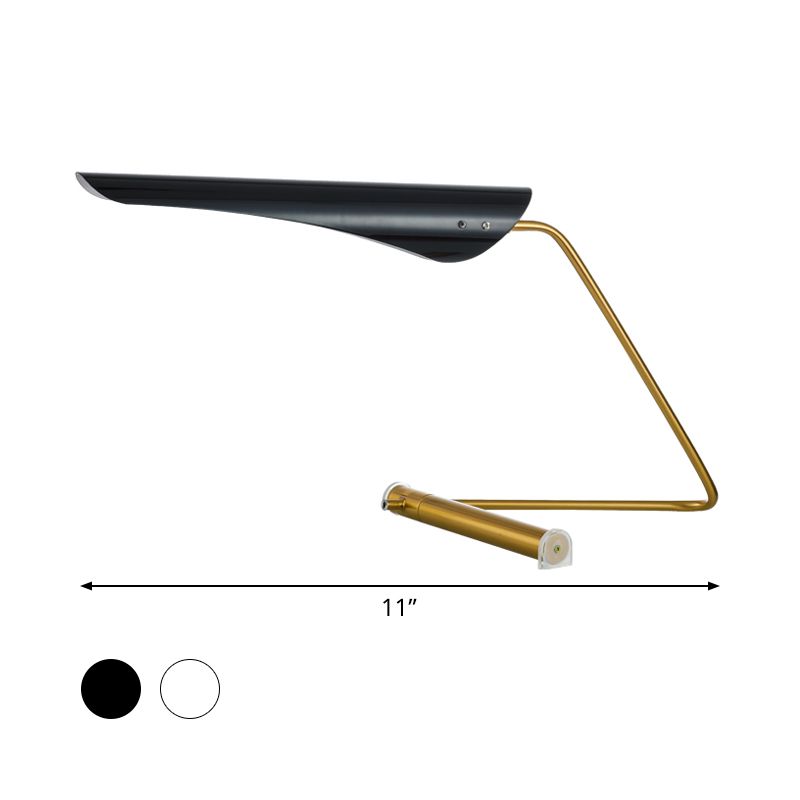Lámpara de pie contemporánea 1 con sombra de metal lámpara de mesa en forma de pájaro negro/blanco para sala de estar