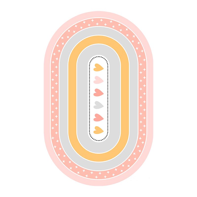 White Modern Rug Polyester Semicircle Rug Washable Rug for Living Room