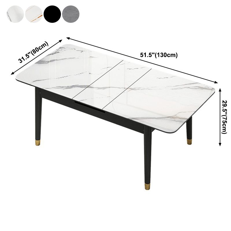 Rechthoek 4 poten Home Furniture Stone Dining Room Collection met druppelblad