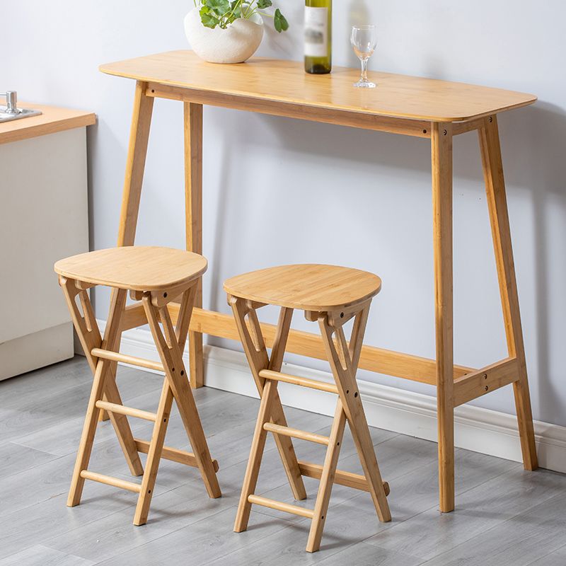 Indoor Minimalism Armless Wood Barstools Folding Counter Stools, 1 Piece