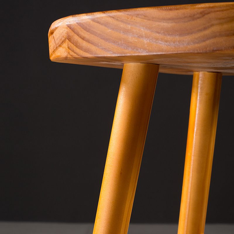 Taburete de bar moderno con asiento de silla de montar, reposapiés sin respaldo de pino, taburete con patas de madera
