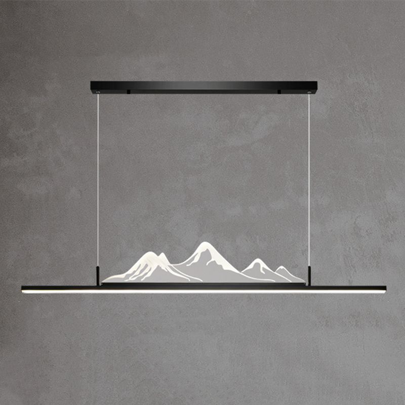 Colgante moderno de la isla de aluminio en la isla LED para comedor