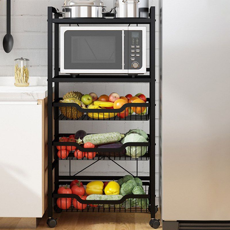 Dining Room Metal Prep Table Open Storage Rectangular Prep Table