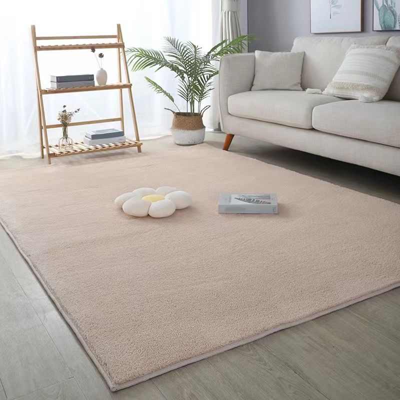 Green Casual Rug Polyester Pure Color Indoor Rug Washable Rug for Home Decor