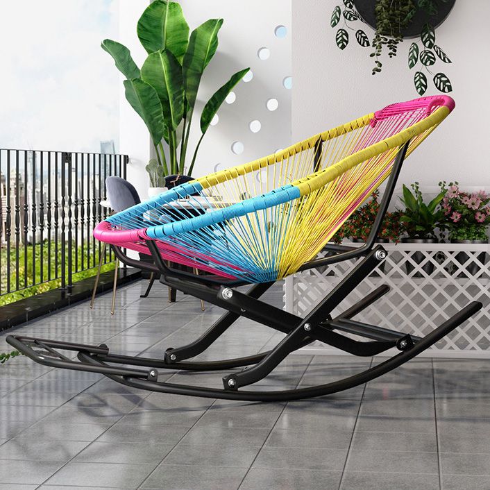 Iron Base Modern Rocking Chair Leisure Lounge Lazy Chair for Balcony