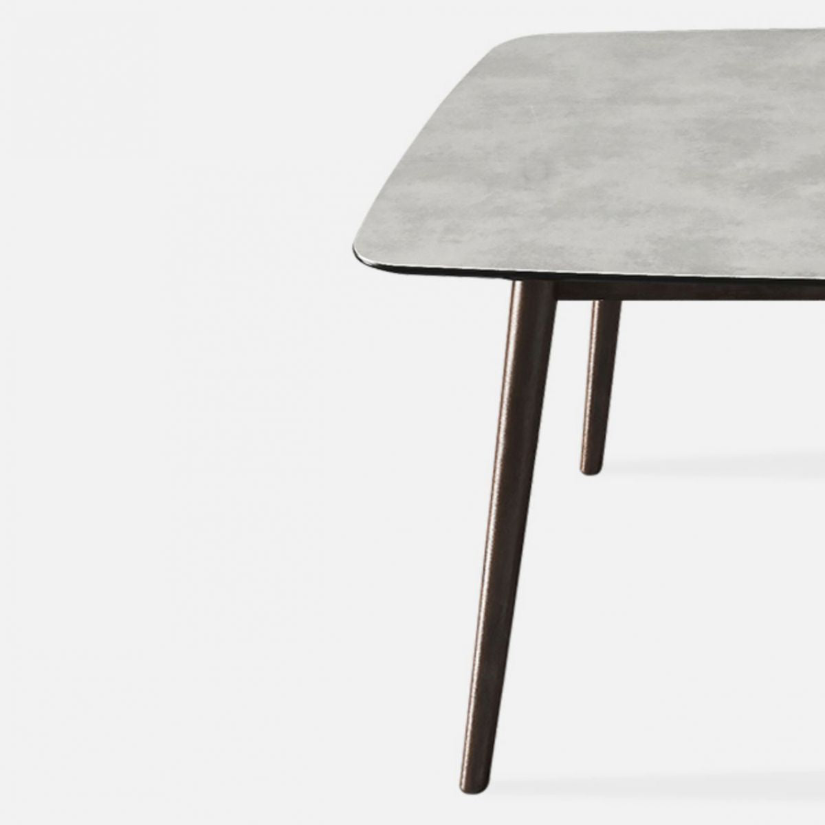 Rectangle Stone Top Dining Table Mid-Century Modern Dining Table with 4 Legs
