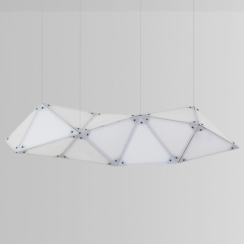 Postmodern Geometric Suspended Lighting Fixture Metallic Pendant Lighting Fixtures for Restaurant