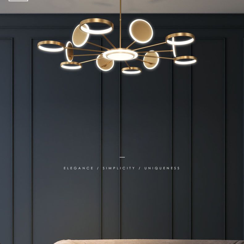 Kit di luce del cerchio di lampada a LEDELIE LED MODERNISTA con tonalità metallica