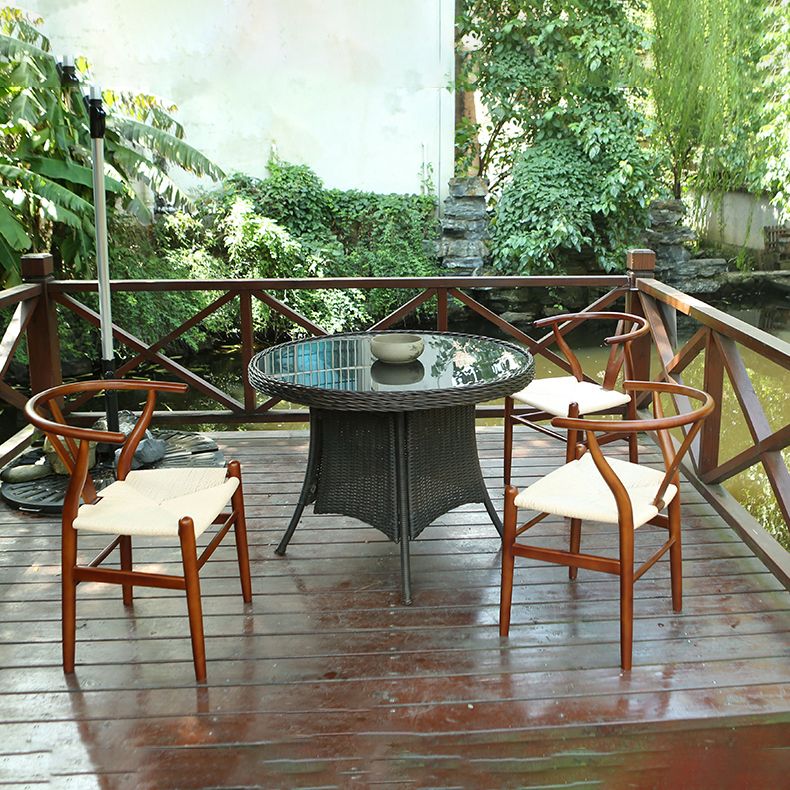 Fauteuil de salle à manger moderne en bois, avec coussin de couleur, chaise Wishbone pour la maison