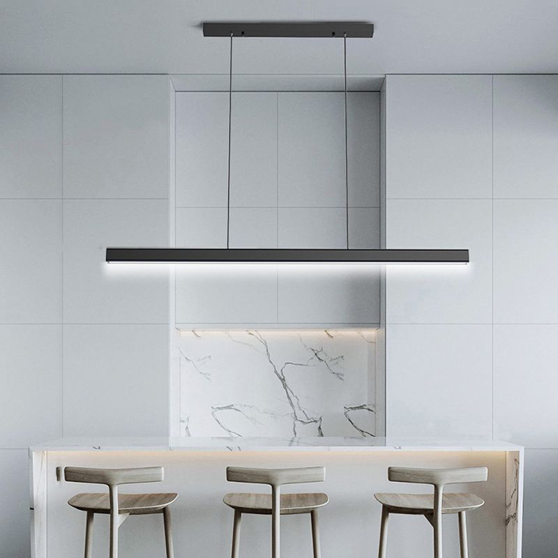 Linear Pendant Chandelier Contemporary Metal 1 Light Island Pendant