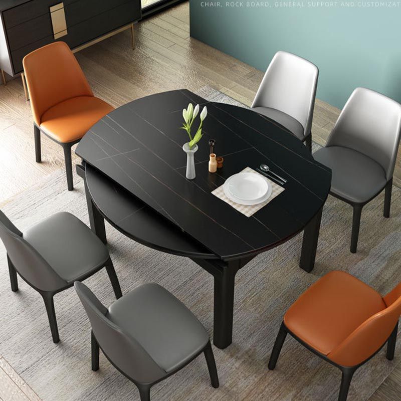 Stone Top Dining Table Contemporary Round Dining Table with 4 Legs