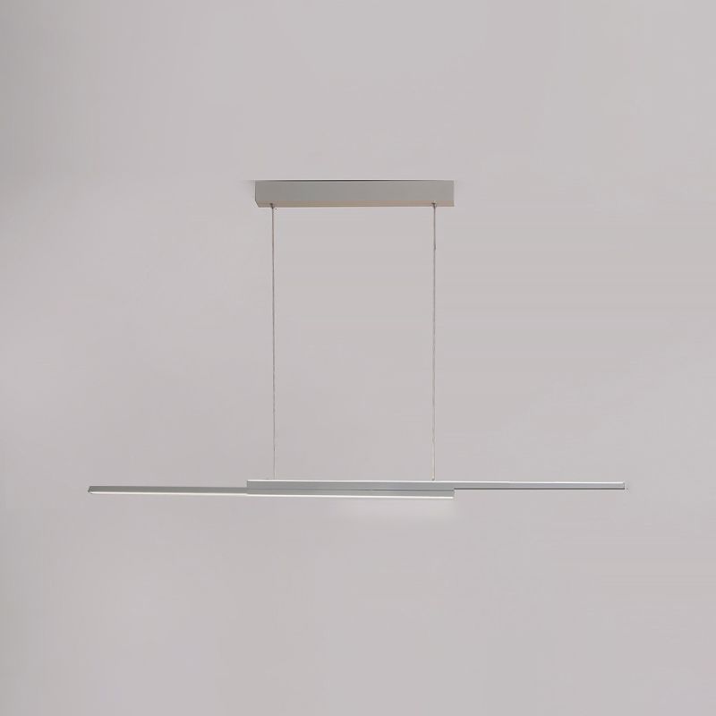 2 Light Linear Island Lighting Contemporary Metal Island Light Fixture