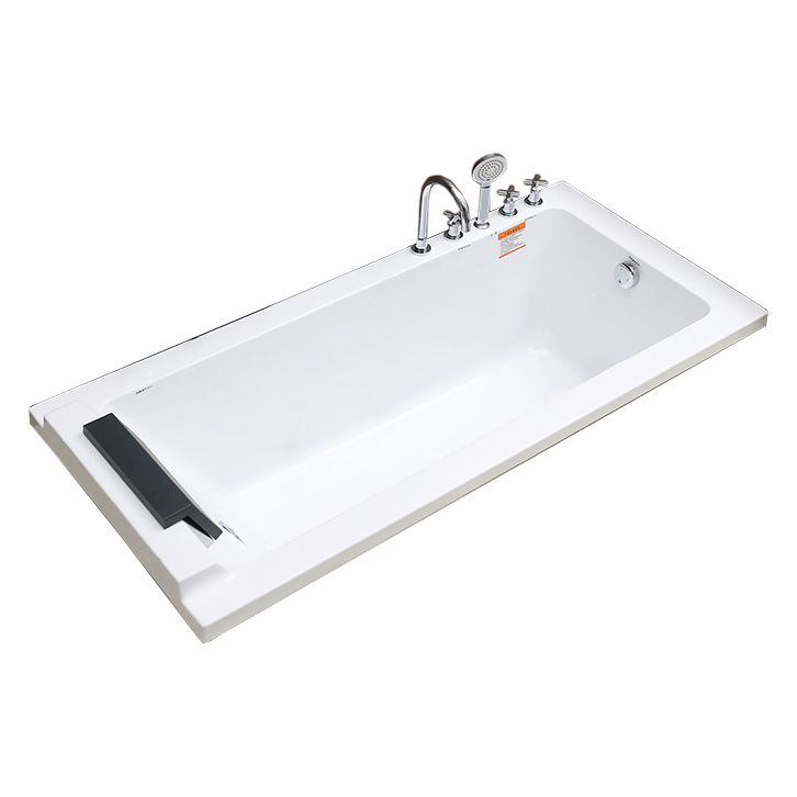Acrylic Soaking Bathtub Antique Finish Drop-in Back to Wall Bath Tub