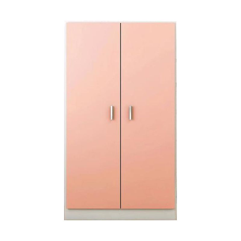 Bedroom Hinged Door Storage Cabinet Manufactured Wood Modern Cabinet with Garment Rod