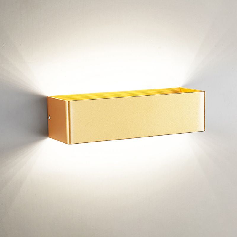 Forme carrée en métal applique de style moderne 2 lumières