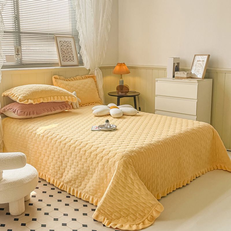 Flannel Bed Sheet Set Winter Elegant Fitted Sheet for Bedroom