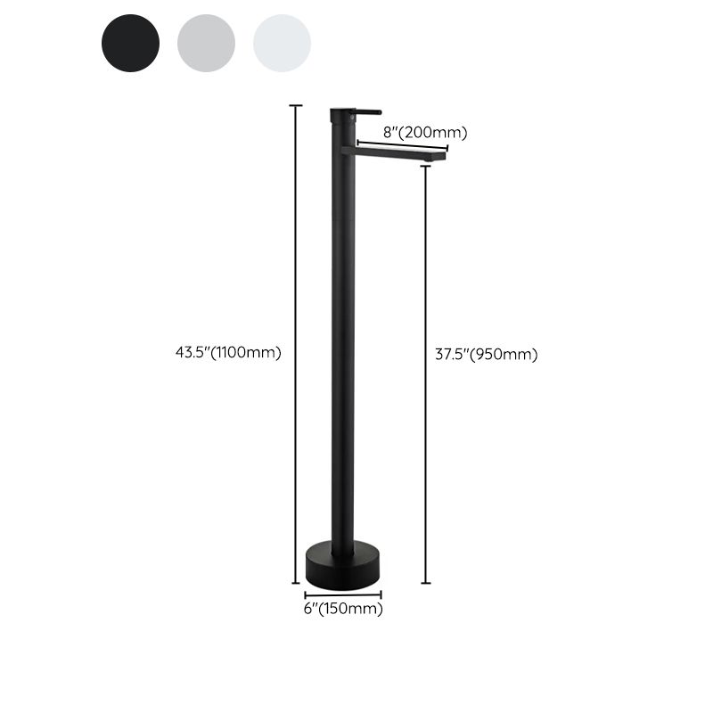 Floor Mounted Metal Freestanding Tub Filler Swivel Low Arc Freestanding Faucet