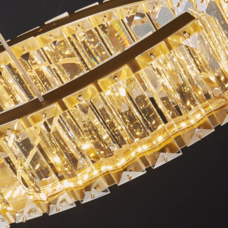 Linear Large Kitchen Pendant Lights Crystal Modern Simplicity Island Light for Living Room