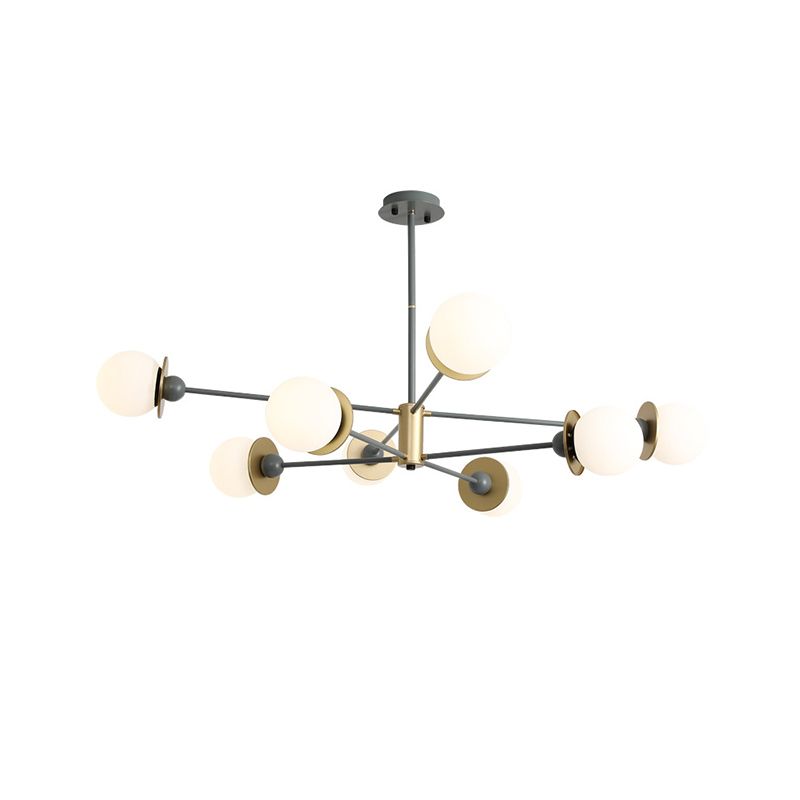 Lampadario bianco lampadario in vetro moderno apparecchio di illuminazione sospesa per sala da pranzo