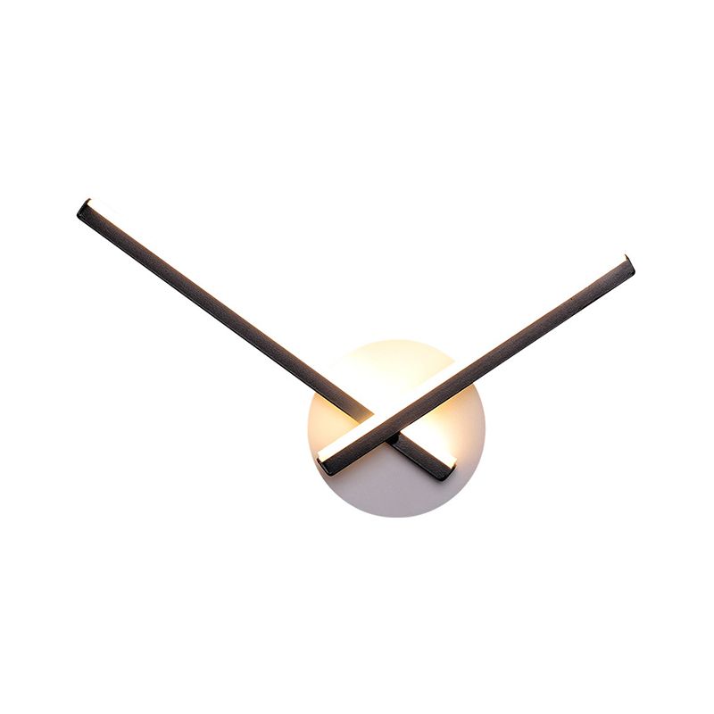 Idee per illuminazione a parete a croce acrilica Minimalismo Lampada di applique a LED in bianco/nero in luce calda/bianca per un letto