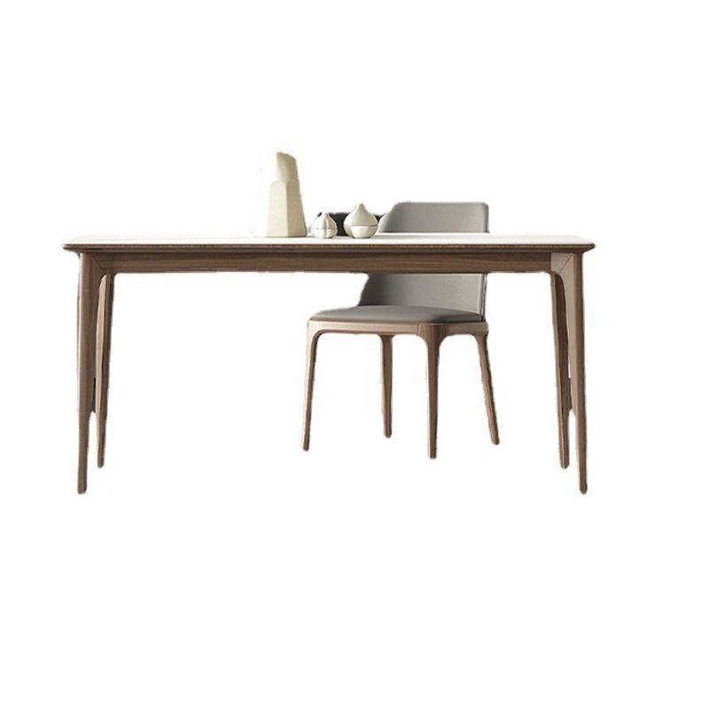 Contemporary Style 1/2/3/4 Pieces Dining Chairs Set Stone Rectangle Furniture in White