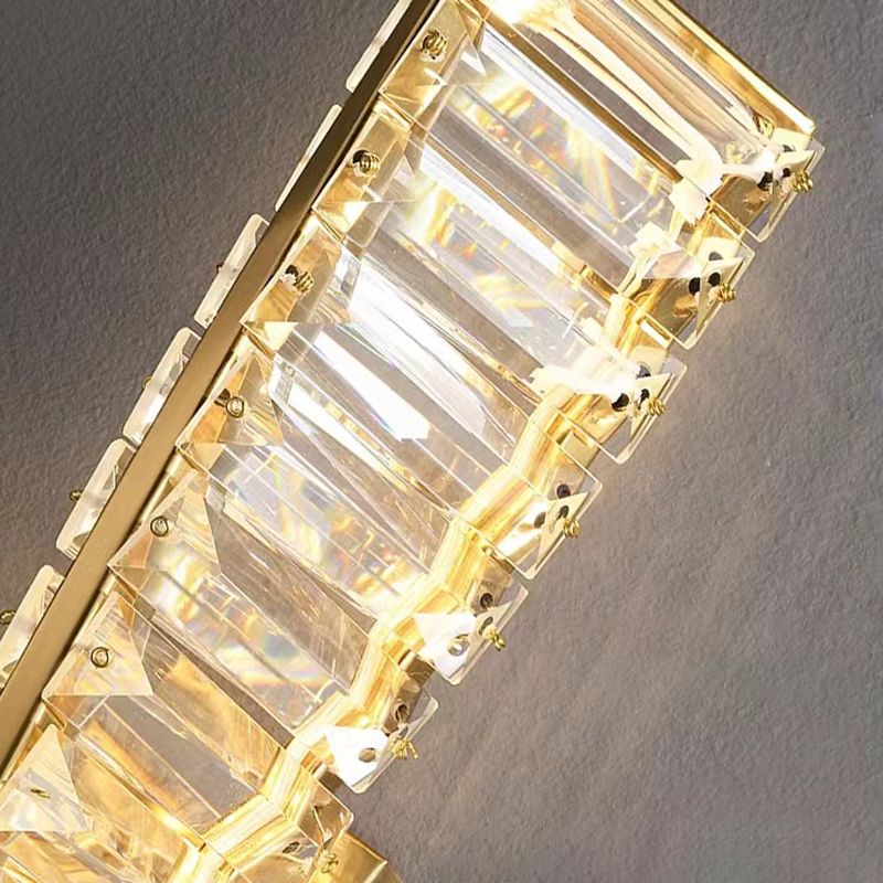 1 Light Geometric Wall Sconce Contemporary Crystal Wall Sconce