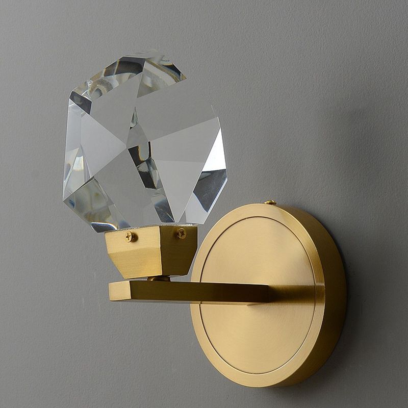 Moderne stijl wereldbol wandmontage lampen helder kristal 1-licht wandlichtwanden in goud