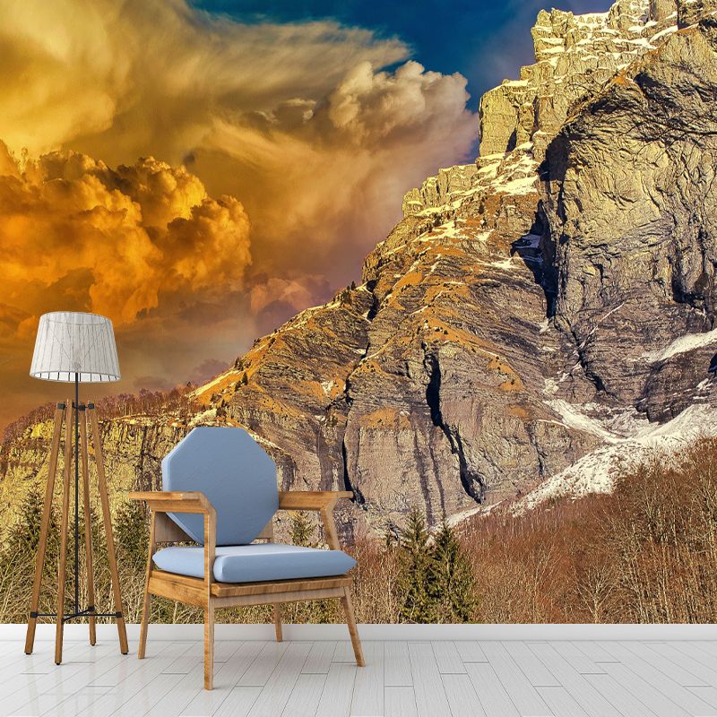 Mountain Landscape Removable Wall Mural for Sitting Room, Personalized Size