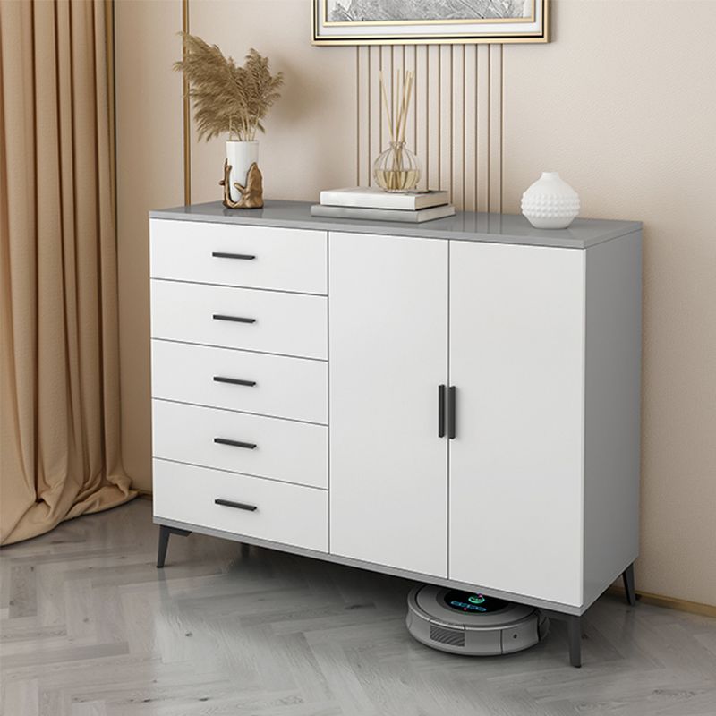 37.40" H Modern Accent Chest Wooden Side Cabinet with 5 Drawers