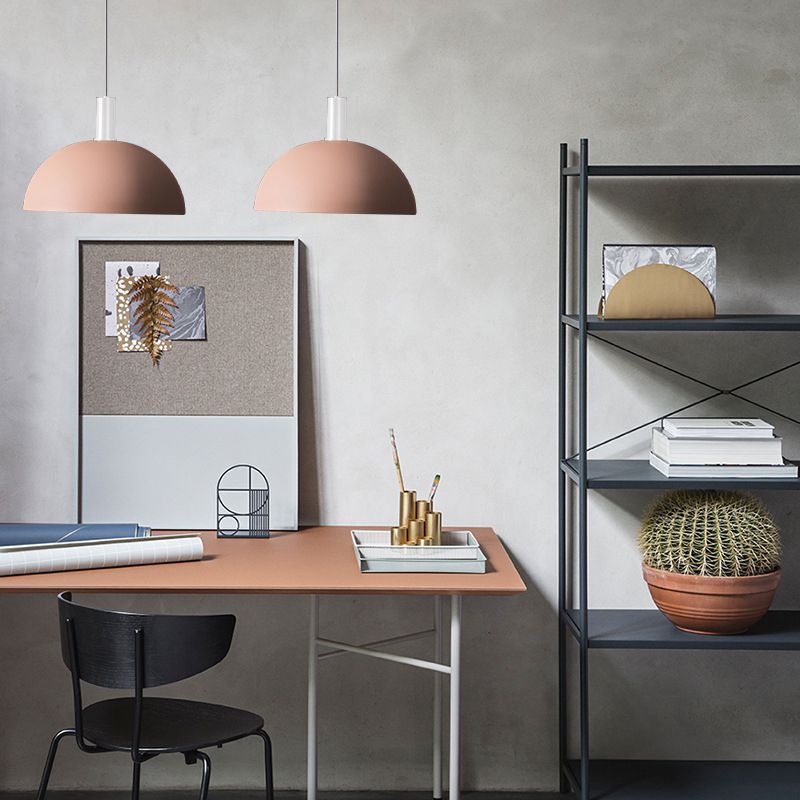 Ciondolo in stile moderno a pendente a forma di cupola in metallo 1 sospensione leggera