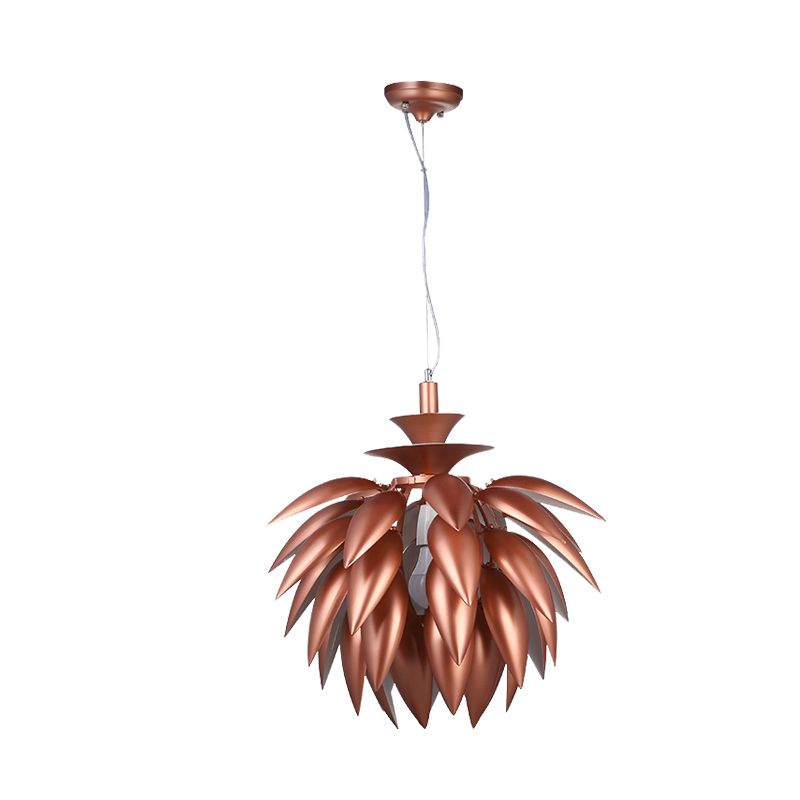 Éclairage de suspension en cuivre en cuivre Prive de plafond métallique contemporain 1-Bulb Plafond pour restaurant